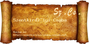 Szentkirályi Csaba névjegykártya
